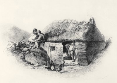 Irish Cabin, engraved by James Charles Armytage by English School